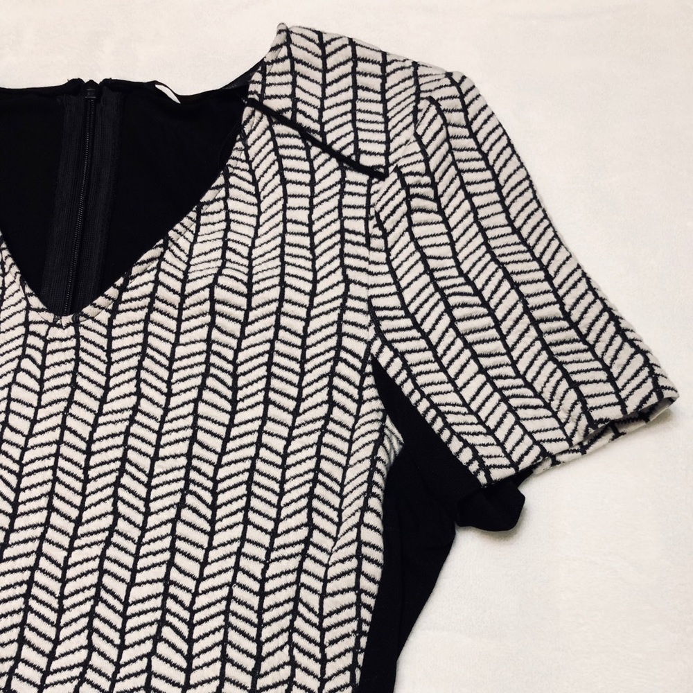 Zara Basic Collection Black Patterned Dress - image 5